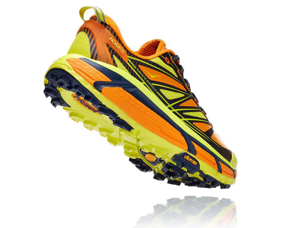 Hoka One One Trailsko Herre - Mafate Speed 2 - Lyseguld/Lyserød - 512470GDU